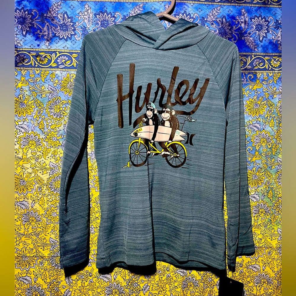 4T Boys Hurley Hooded Moisture wicking shirt NWT